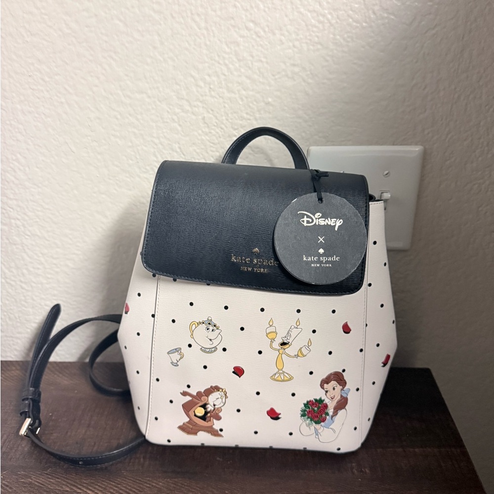 Kate Spade x beauty & the beast Disney Backpack polka dot